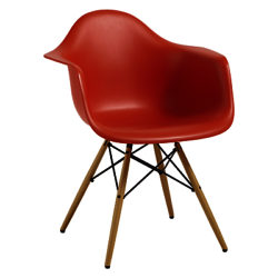 Vitra Eames DAW 43cm Armchair Red / Light Wood